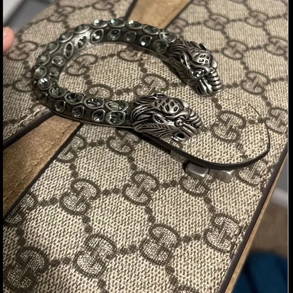 Gucci Deionysus Tan and Silver Crossbody Bag - Picture 2 of 5